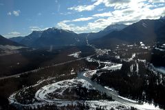 07 Mount McGillivray, Pigeon Mountain and Mount Collembola From Helicopter Just After Takeoff From Canmore To Mount Assiniboine In Winter